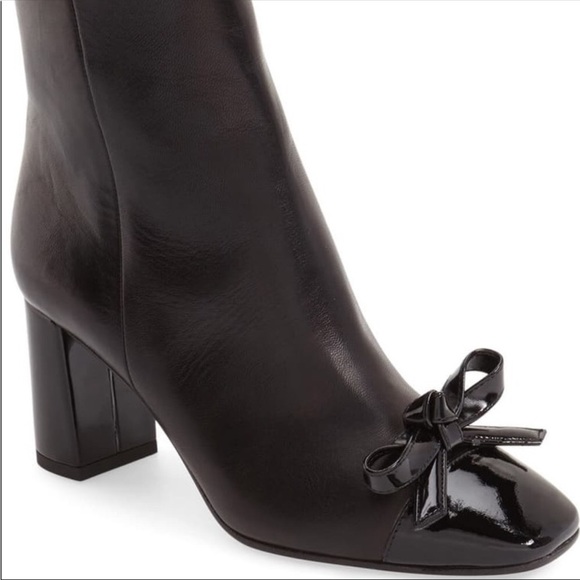 Kate Spade Odelia Black/Nappa & Blk Patent Boot Sz. 9M EUC - Picture 2 of 6